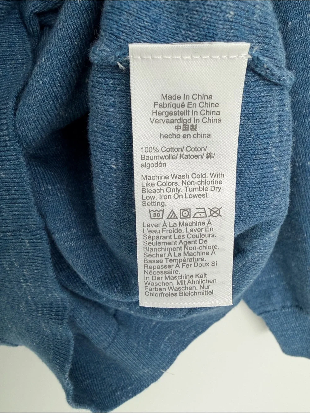 J. Crew Mens Blue Crewneck Sweater 100% cotton Large Classic preppy
